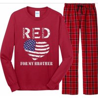 Red Friday For My Brother Remember Everyone Deployed Us Flag Long Sleeve Pajama Set