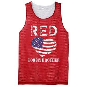 Red Friday For My Brother Remember Everyone Deployed Us Flag Mesh Reversible Basketball Jersey Tank