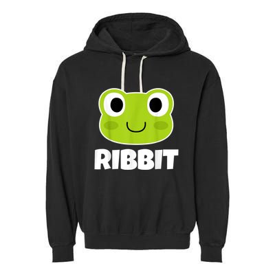 Ribbit Frogs | Frog Lover Garment-Dyed Fleece Hoodie