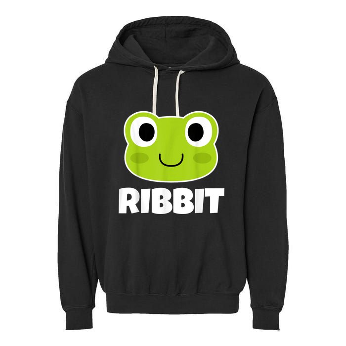 Ribbit Frogs | Frog Lover Garment-Dyed Fleece Hoodie