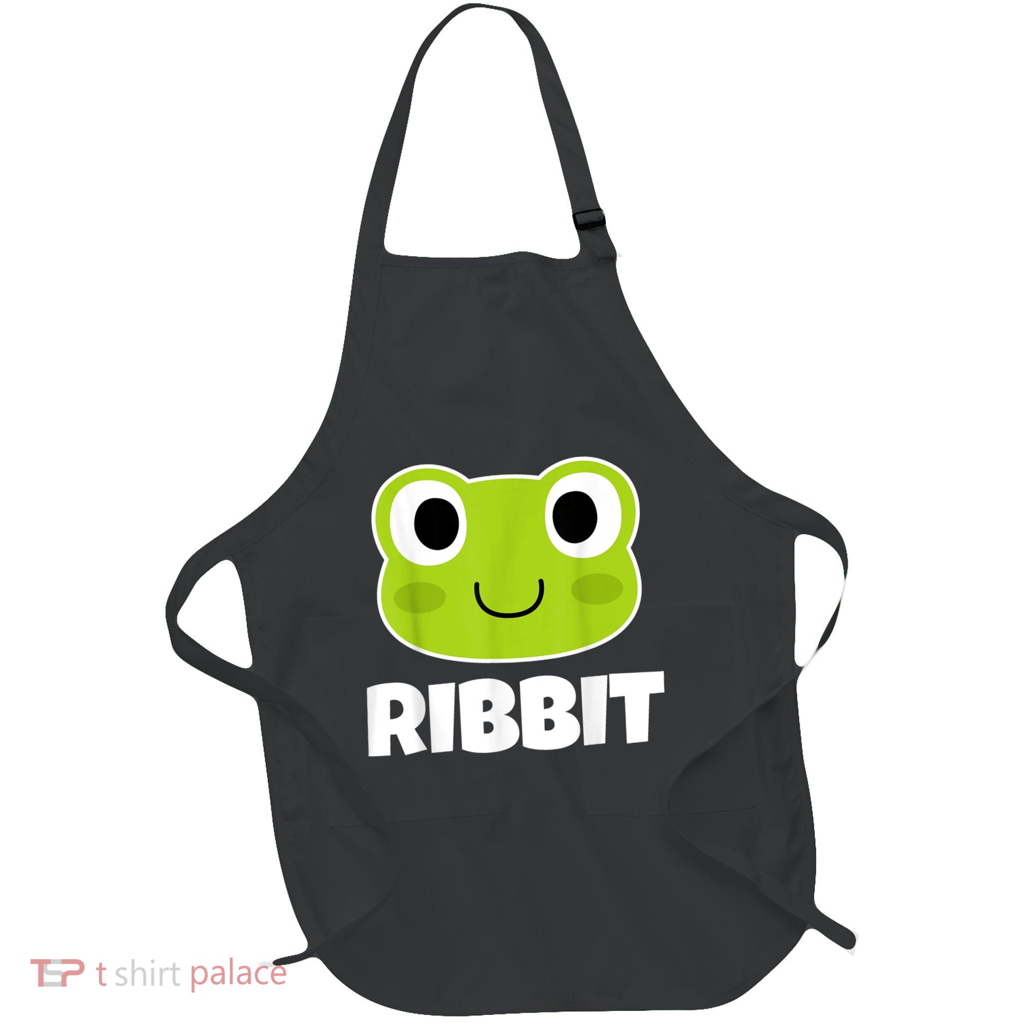 Ribbit Frogs | Frog Lover Full-Length Apron With Pockets