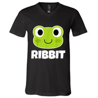 Ribbit Frogs | Frog Lover V-Neck T-Shirt