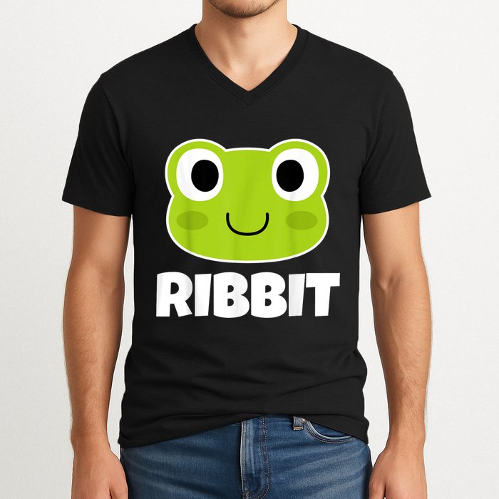 Ribbit Frogs | Frog Lover V-Neck T-Shirt