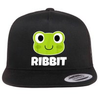 Ribbit Frogs | Frog Lover Flat Bill Trucker Hat