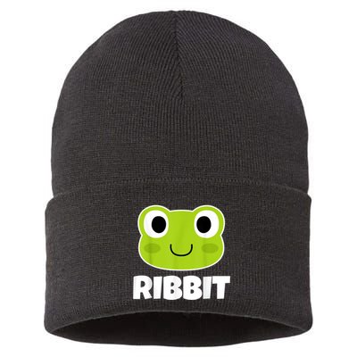 Ribbit Frogs | Frog Lover Sustainable Knit Beanie