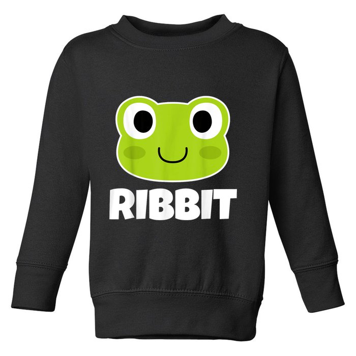Ribbit Frogs | Frog Lover Toddler Sweatshirt