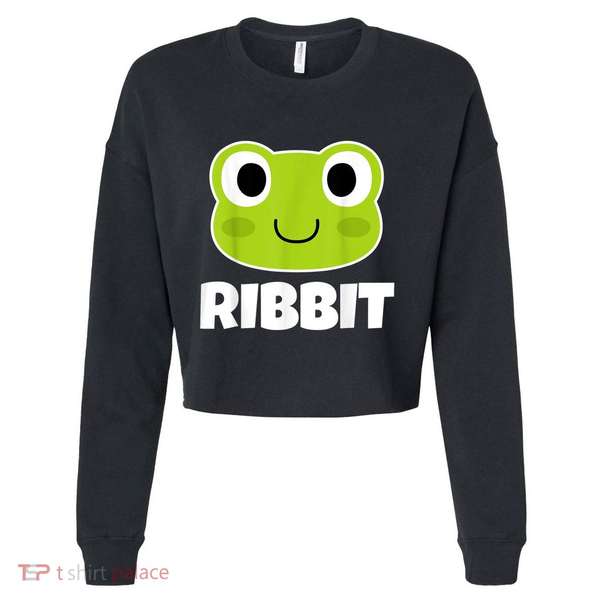 Ribbit Frogs | Frog Lover Cropped Pullover Crew