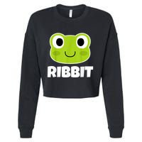 Ribbit Frogs | Frog Lover Cropped Pullover Crew