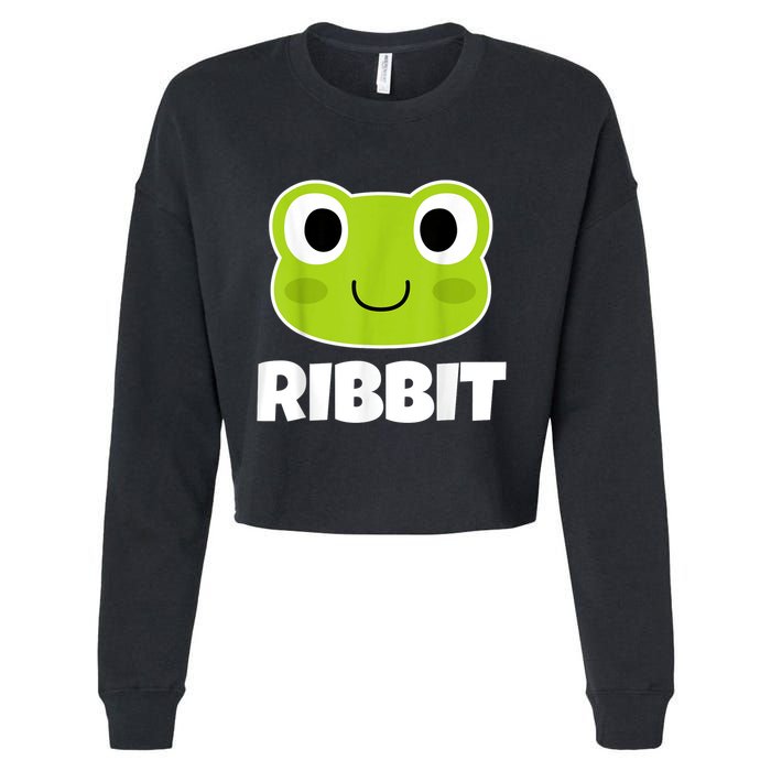 Ribbit Frogs | Frog Lover Cropped Pullover Crew
