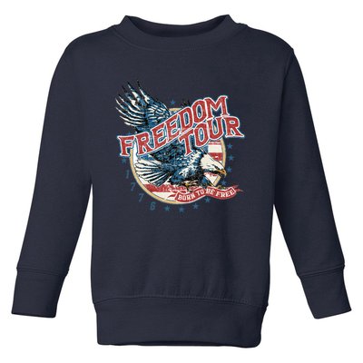 Retro Freedom Funny Since 1776 4th Of July Eagle Toddler Sweatshirt