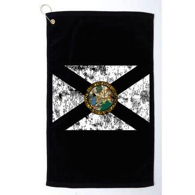 Retro Florida Fl Flag Souvenir Gift Platinum Collection Golf Towel