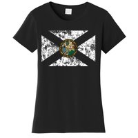 Retro Florida Fl Flag Souvenir Gift Women's T-Shirt