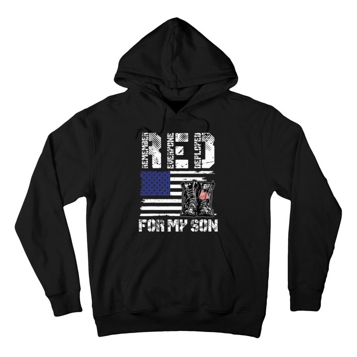 Red Friday For My Son Remember Everyone Deployed Military Hoodie