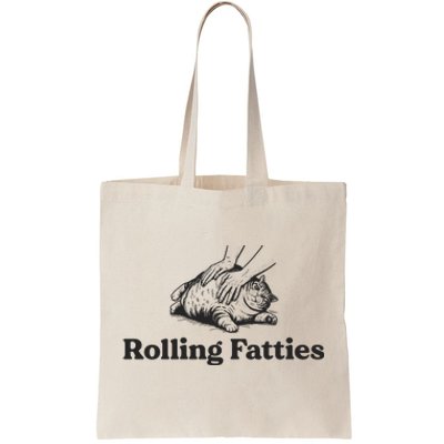 Rolling Fatties Funny Cat Lover Tote Bag