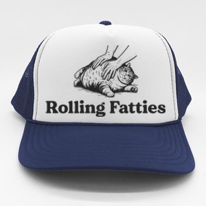 Rolling Fatties Funny Cat Lover Trucker Hat