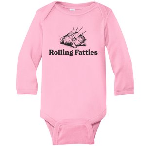 Rolling Fatties Funny Cat Lover Baby Long Sleeve Bodysuit