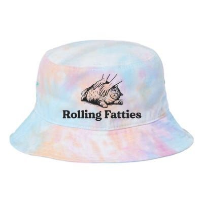 Rolling Fatties Funny Cat Lover Tie Dye Newport Bucket Hat