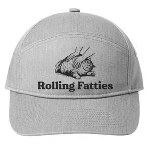 Rolling Fatties Funny Cat Lover 7-Panel Snapback Hat