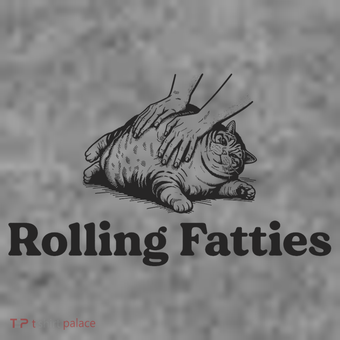 Rolling Fatties Funny Cat Lover 7-Panel Snapback Hat