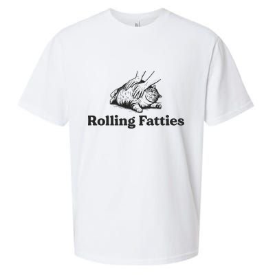 Rolling Fatties Funny Cat Lover Sueded Cloud Jersey T-Shirt