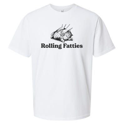 Rolling Fatties Funny Cat Lover Sueded Cloud Jersey T-Shirt