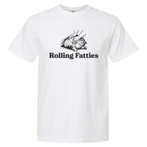 Rolling Fatties Funny Cat Lover Garment-Dyed Heavyweight T-Shirt