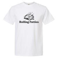 Rolling Fatties Funny Cat Lover Garment-Dyed Heavyweight T-Shirt