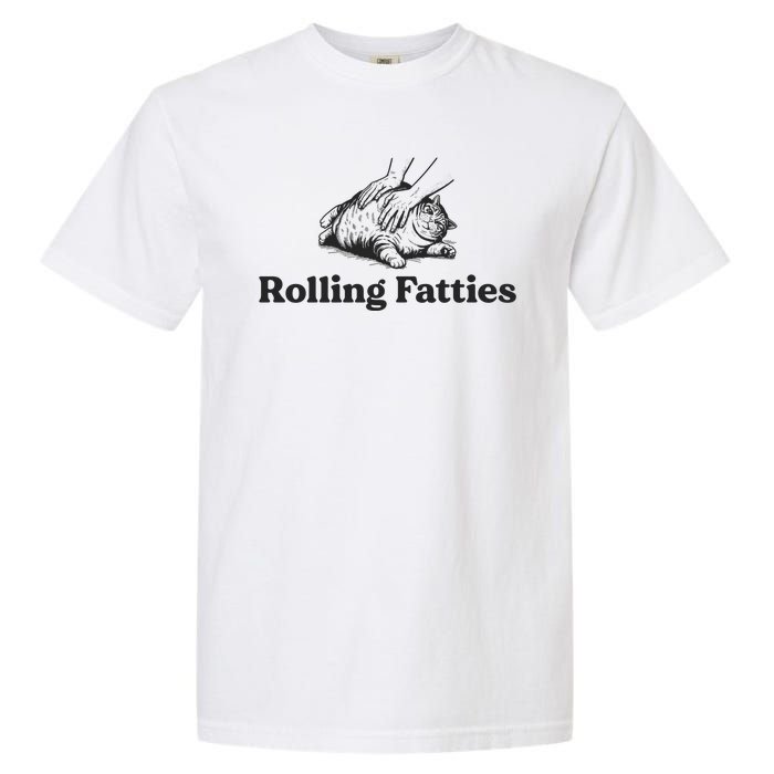 Rolling Fatties Funny Cat Lover Garment-Dyed Heavyweight T-Shirt