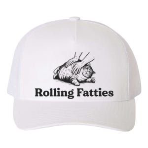 Rolling Fatties Funny Cat Lover Yupoong Adult 5-Panel Trucker Hat