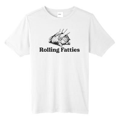 Rolling Fatties Funny Cat Lover Tall Fusion ChromaSoft Performance T-Shirt