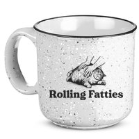 Rolling Fatties Funny Cat Lover 15oz Campfire Ceramic Mug