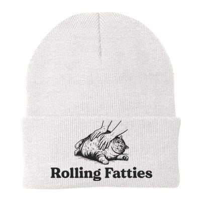 Rolling Fatties Funny Cat Lover Knit Cap Winter Beanie