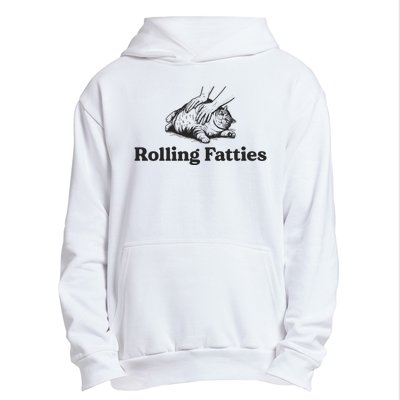 Rolling Fatties Funny Cat Lover Urban Pullover Hoodie