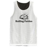 Rolling Fatties Funny Cat Lover Mesh Reversible Basketball Jersey Tank