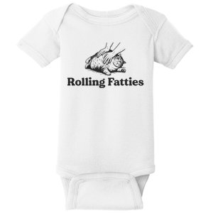 Rolling Fatties Funny Cat Lover Baby Bodysuit