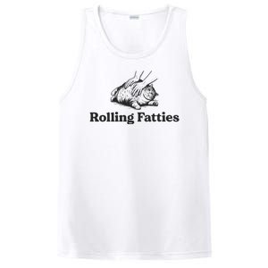 Rolling Fatties Funny Cat Lover PosiCharge Competitor Tank