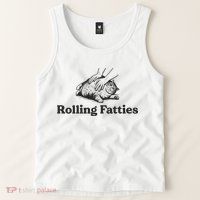 Rolling Fatties Funny Cat Lover Tank Top