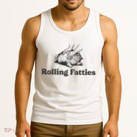 Rolling Fatties Funny Cat Lover Tank Top