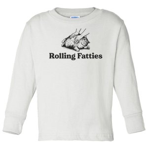 Rolling Fatties Funny Cat Lover Toddler Long Sleeve Shirt