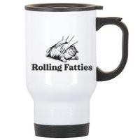 Rolling Fatties Funny Cat Lover Stainless Steel Travel Mug