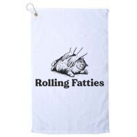 Rolling Fatties Funny Cat Lover Golf Towel