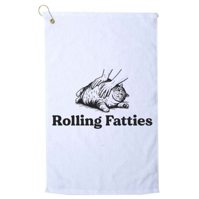 Rolling Fatties Funny Cat Lover Golf Towel