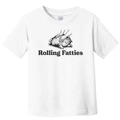 Rolling Fatties Funny Cat Lover Toddler T-Shirt