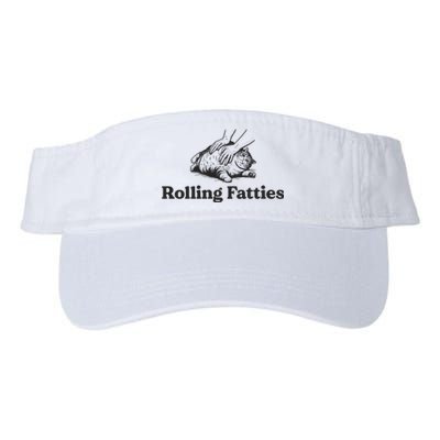 Rolling Fatties Funny Cat Lover Valucap Bio-Washed Visor