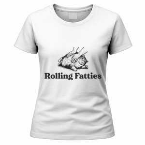 Rolling Fatties Funny Cat Lover Women's T-Shirt