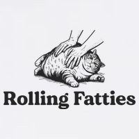 Rolling Fatties Funny Cat Lover Womens T-Shirt