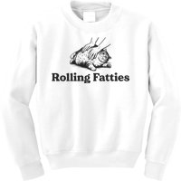 Rolling Fatties Funny Cat Lover Kids Sweatshirt