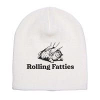 Rolling Fatties Funny Cat Lover Short Acrylic Beanie