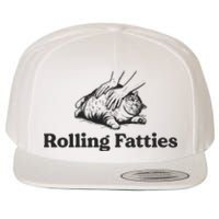 Rolling Fatties Funny Cat Lover Wool Snapback Cap