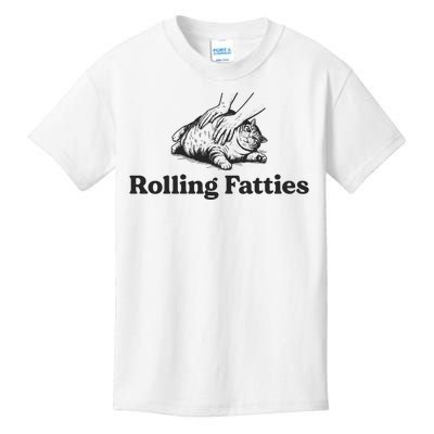 Rolling Fatties Funny Cat Lover Kids T-Shirt